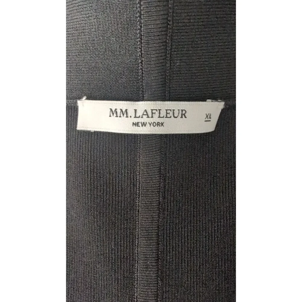 MM LaFleur Open Front Blazer XL Black Workwear Minimalist Jacket